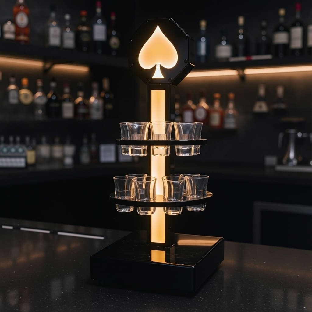 Spade LED 2-Tier Shot Glass Rack - additional product view