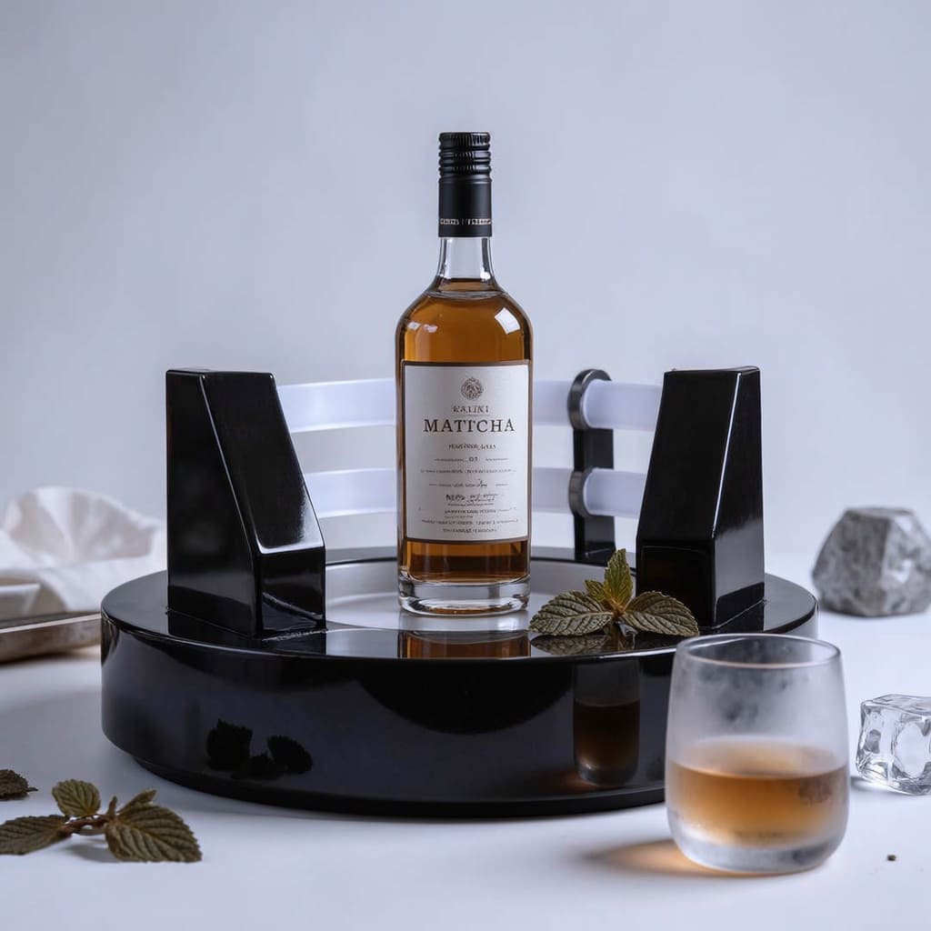 Double Blue Light Circular Wine Stand - additional product view
