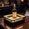 Square Gold LED Wine Stand - product detail view 2