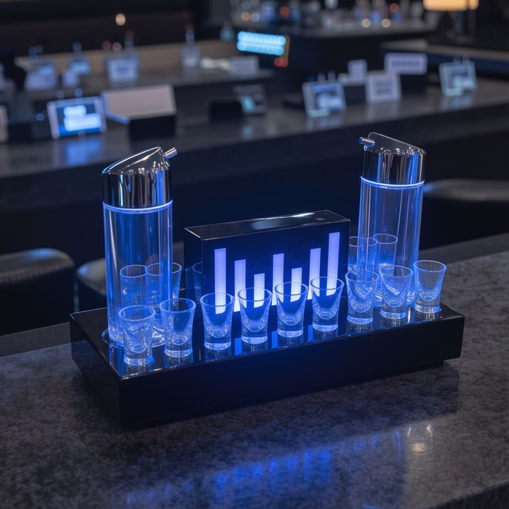 LED Bar Shot Rack With Dual Shakers - product detail view 2