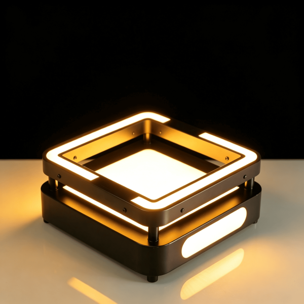 Square Gold LED Wine Stand - additional product view