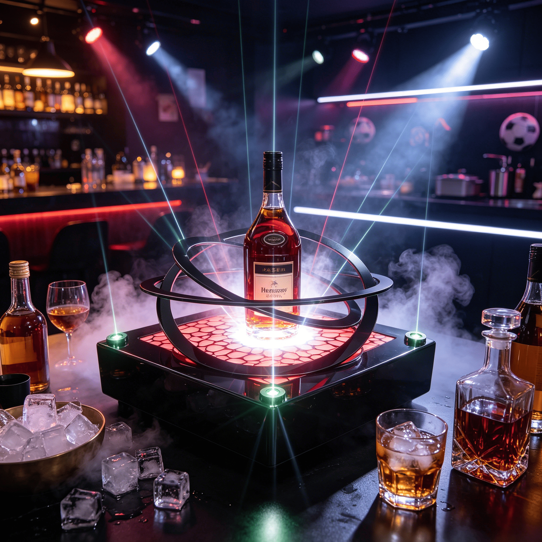 Surround Ring Smoke LED Wine Stand - additional product view